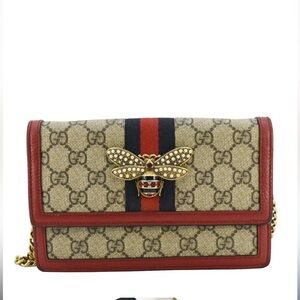 Gucci Queen Margaret GG Supreme Wallet On A Chain